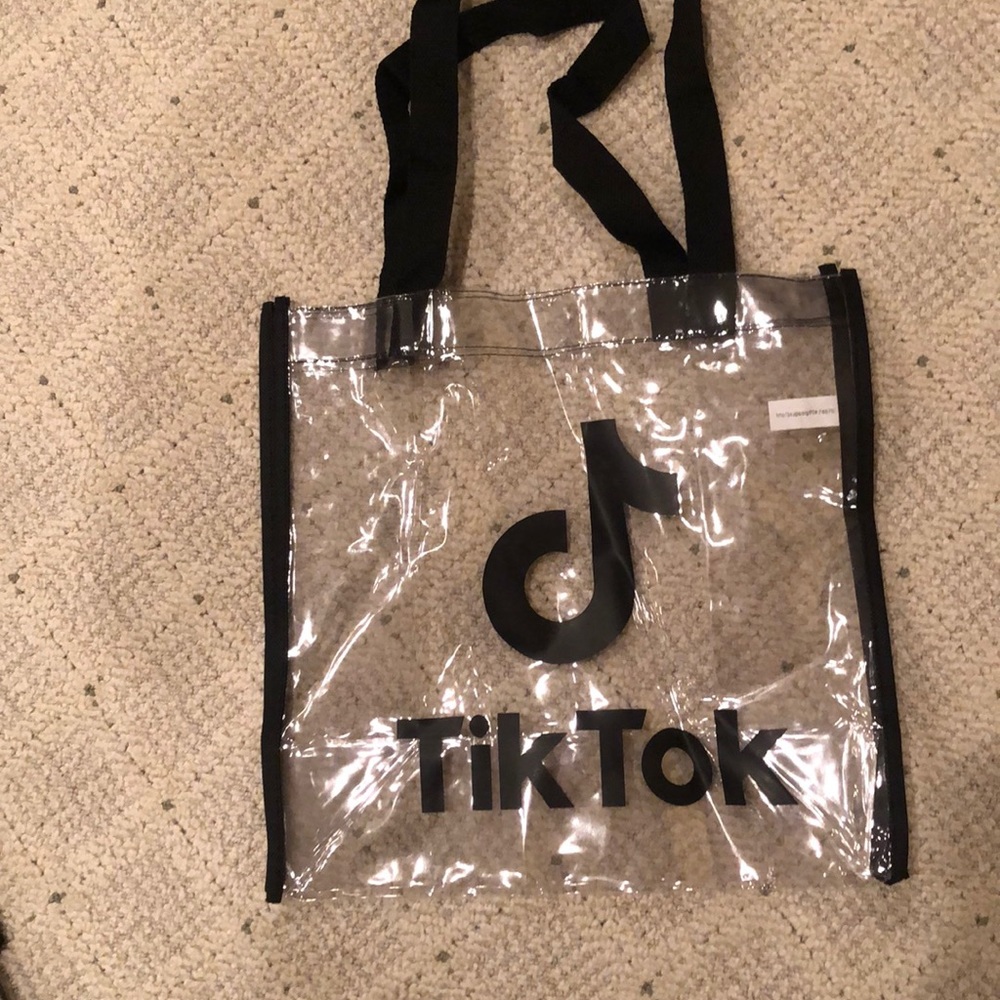 TikTok small clear tote bag